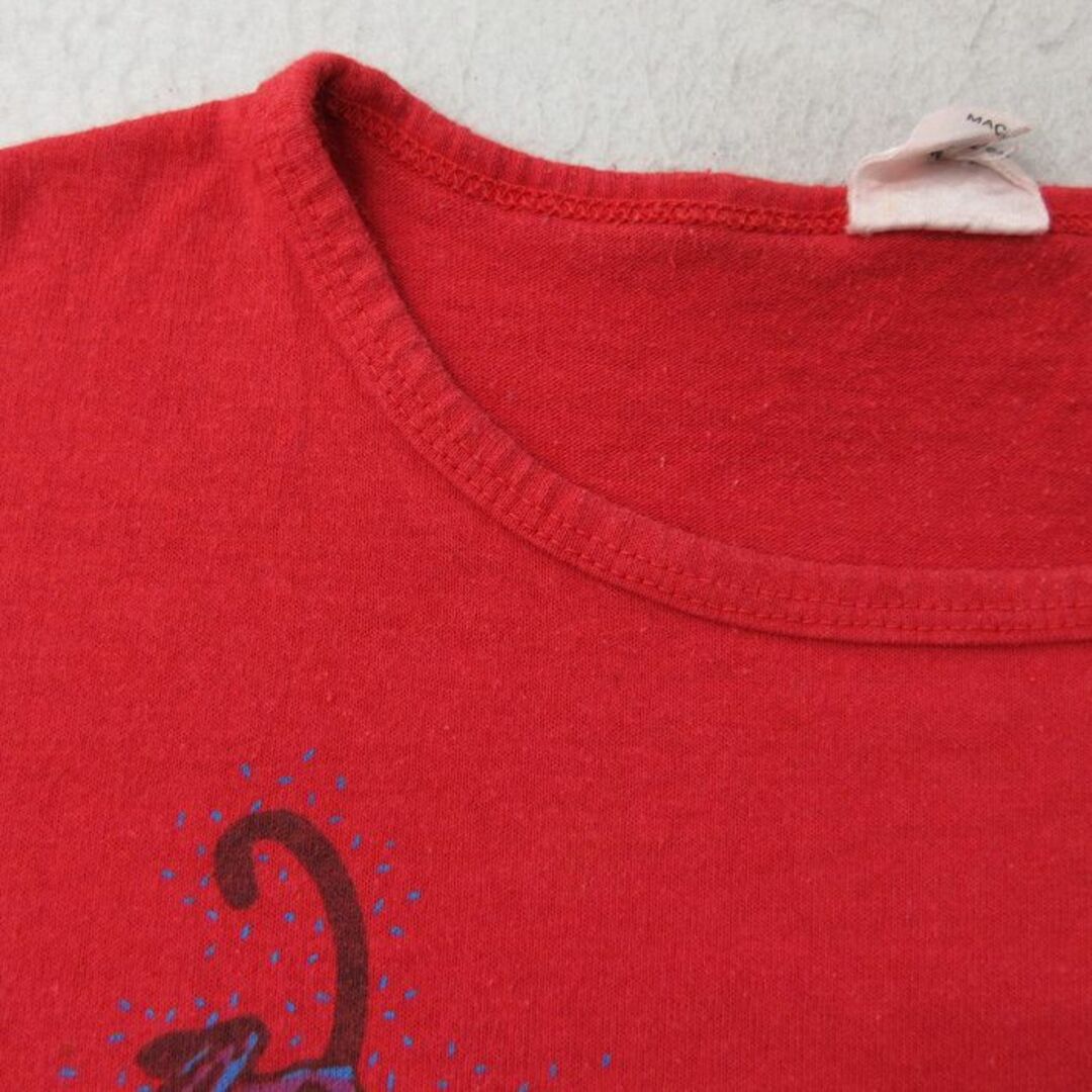 古着 半袖 ビンテージ Tシャツ キッズ ボーイズ 子供服 80年代 80s タイガー クルーネック USA製 赤 レッド 24apr17 キッズ/ベビー/マタニティのベビー服(~85cm)(シャツ/カットソー)の商品写真
