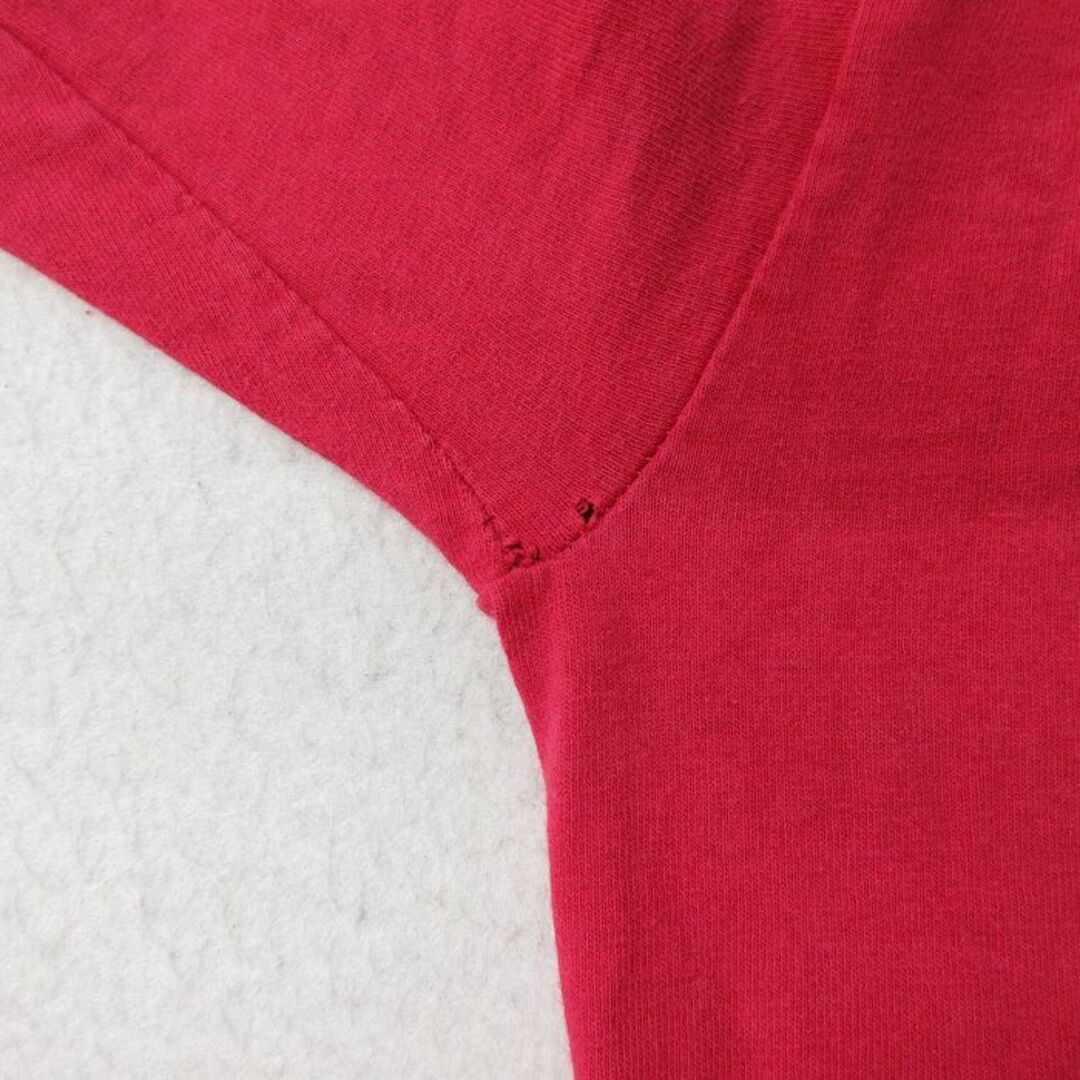 古着 半袖 ビンテージ Tシャツ キッズ ボーイズ 子供服 90年代 90s OVERTIME コットン クルーネック USA製 赤 レッド 24apr17 キッズ/ベビー/マタニティのベビー服(~85cm)(シャツ/カットソー)の商品写真