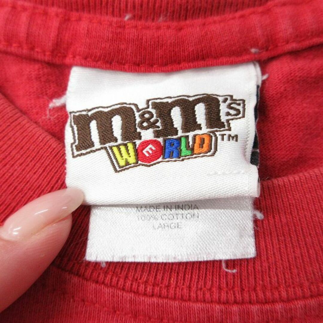 古着 半袖 ビンテージ Tシャツ キッズ ボーイズ 子供服 00年代 00s m&ms コットン クルーネック 赤 レッド 24apr17 キッズ/ベビー/マタニティのベビー服(~85cm)(シャツ/カットソー)の商品写真