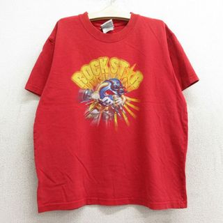 古着 半袖 ビンテージ Tシャツ キッズ ボーイズ 子供服 00年代 00s m&ms コットン クルーネック 赤 レッド 24apr17(シャツ/カットソー)