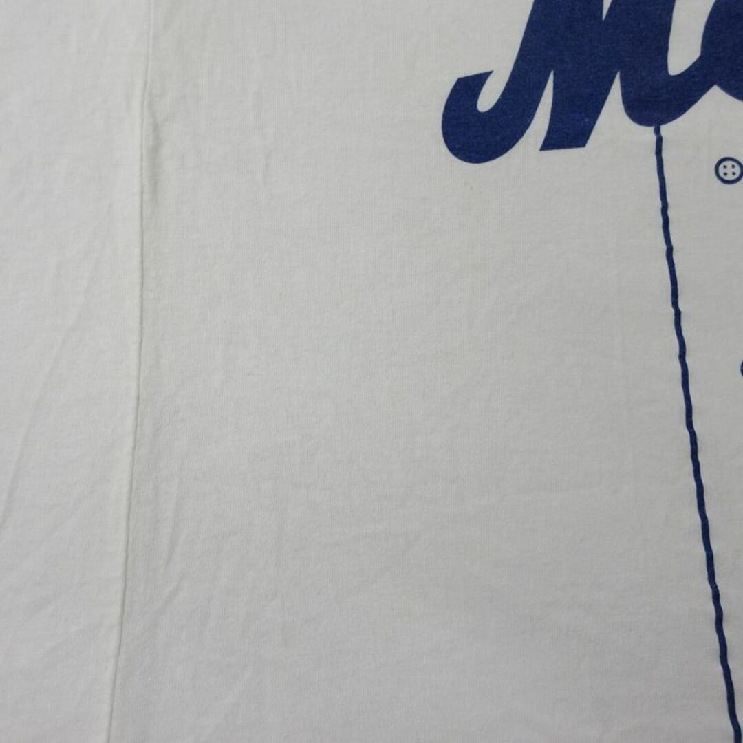 古着 半袖 ビンテージ Tシャツ キッズ ボーイズ 子供服 90年代 90s MLB ニューヨークメッツ コットン クルーネック USA製 白 ホワイト メジャーリーグ ベースボール 野球 24apr17 キッズ/ベビー/マタニティのベビー服(~85cm)(シャツ/カットソー)の商品写真