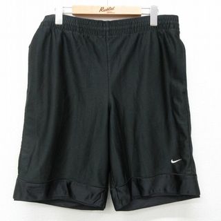 ナイキ(NIKE)のW34★古着 ナイキ NIKE ショート トレーニング パンツ ショーツ メンズ ワンポイントロゴ 黒 ブラック 24apr17 中古 ボトムス 短パン ショーパン(ワークパンツ/カーゴパンツ)