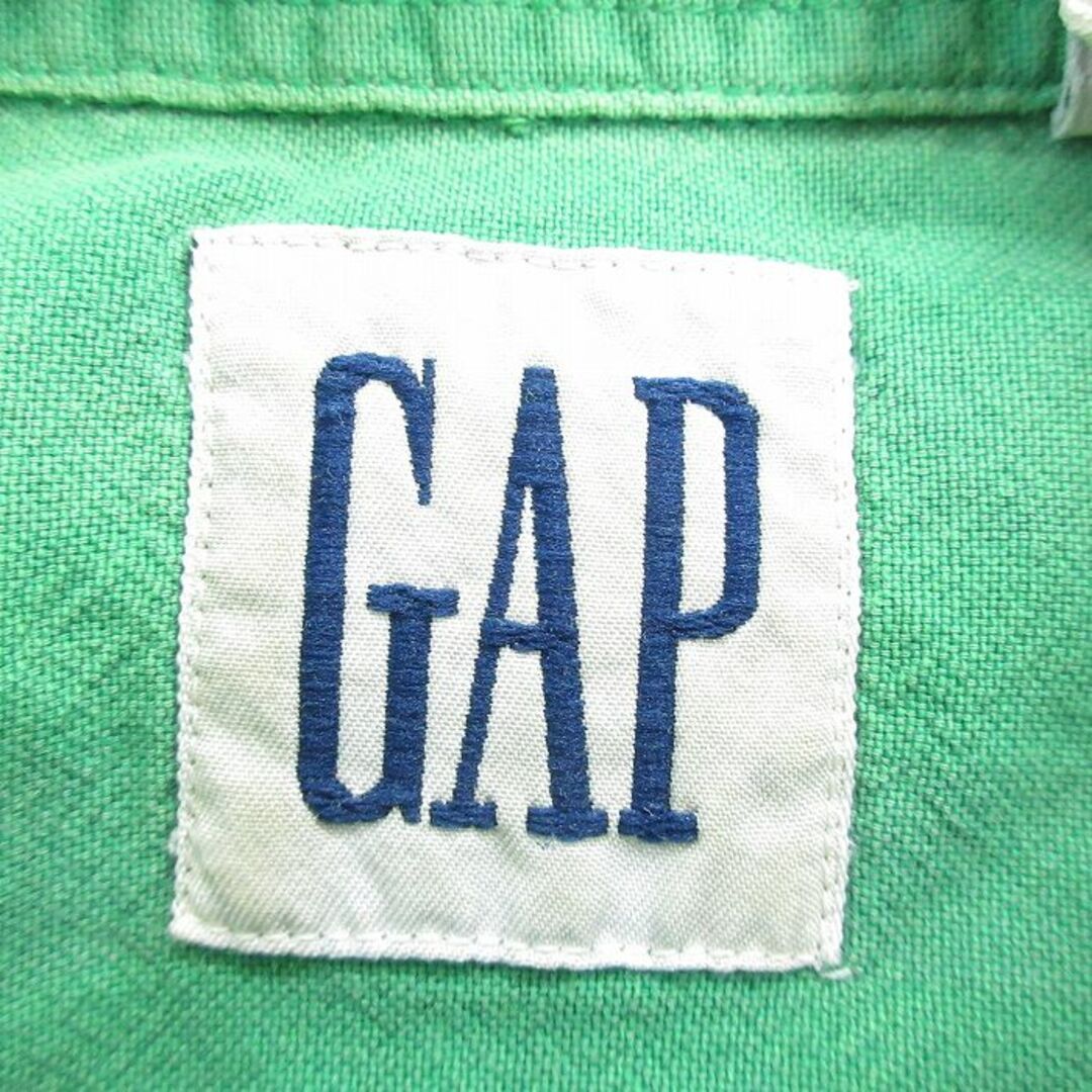 GAP(ギャップ)のXL★古着 ギャップ GAP 半袖 シャツ メンズ 90年代 90s 大きいサイズ コットン ボタンダウン 緑 グリーン 24apr17 中古 トップス メンズのトップス(シャツ)の商品写真