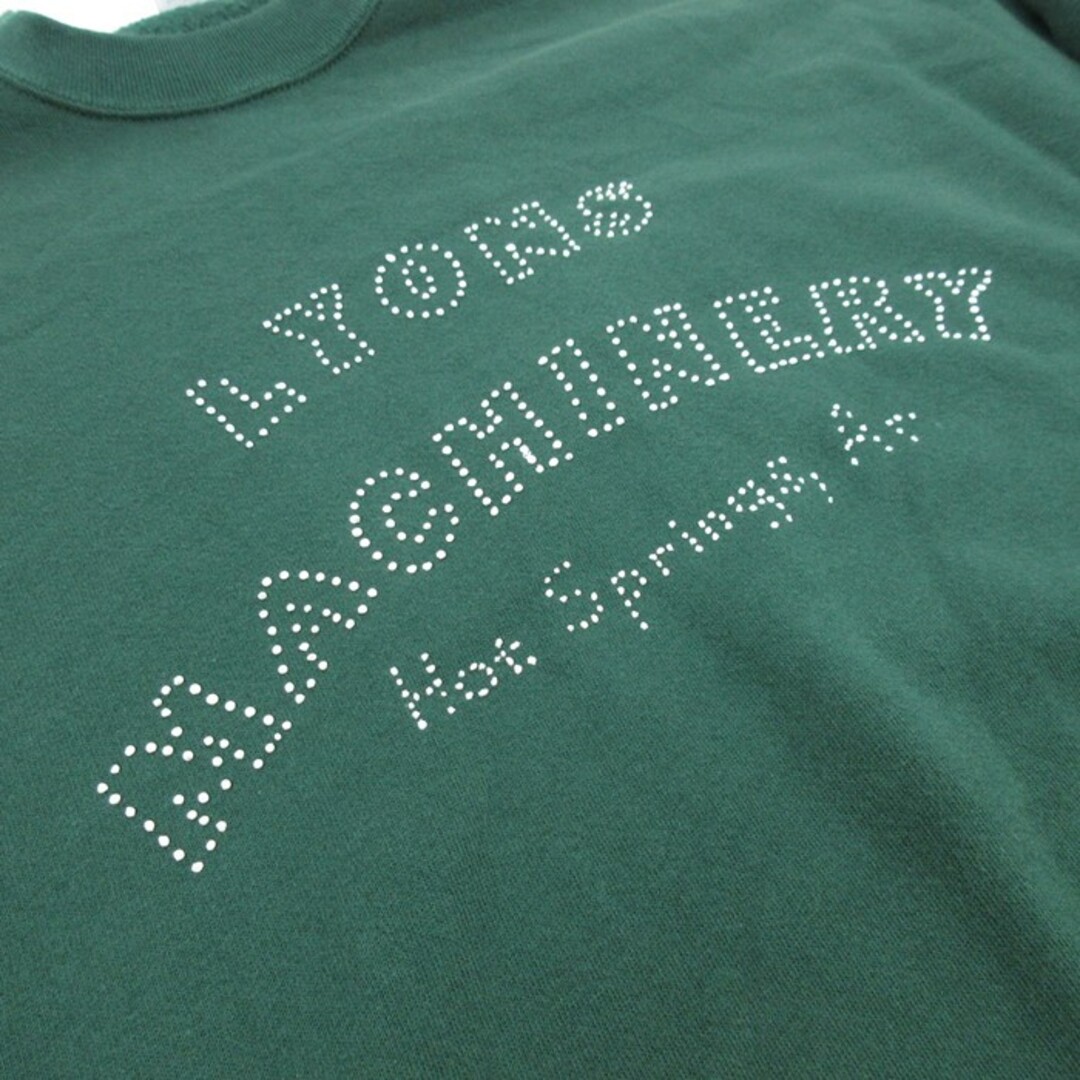 XL★古着 ジャージーズ 長袖 スウェット メンズ 80年代 80s Lyons Machinery クルーネック USA製 緑 グリーン 24apr17 中古 スエット トレーナー トップス メンズのトップス(パーカー)の商品写真