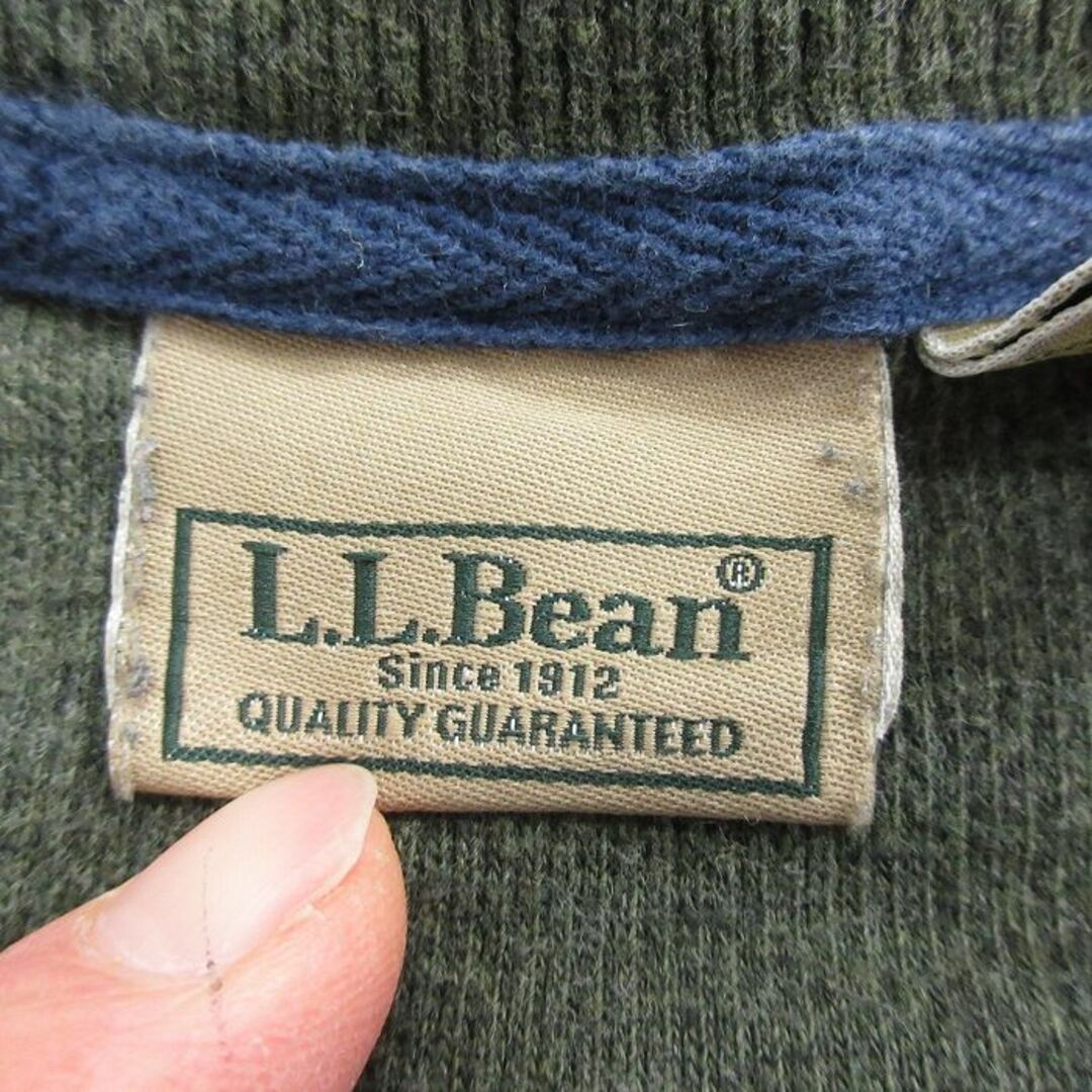 L.L.Bean(エルエルビーン)のXL★古着 エルエルビーン LLBEAN 長袖 ビンテージ Tシャツ メンズ 00年代 00s 無地 大きいサイズ コットン クルーネック 濃緑 グリーン 24apr17 中古 メンズのトップス(Tシャツ/カットソー(半袖/袖なし))の商品写真