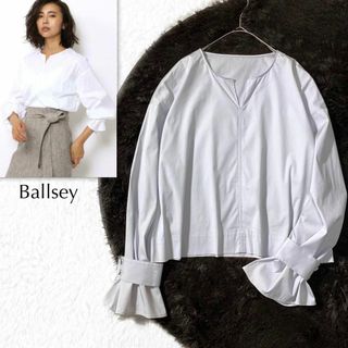 ボールジィ(Ballsey)の【美品】Ballsey コットンブロードストレッチ ショートブラウス 2way(シャツ/ブラウス(長袖/七分))