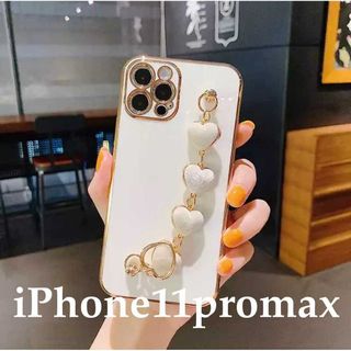 iPhone 11pro max ケース ホワイト  カバー 韓国 かわいい 白(iPhoneケース)