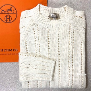 Hermes - 完全正規品 極美品 エルメス コットン×カシミヤ ローゲージ ニットセーター