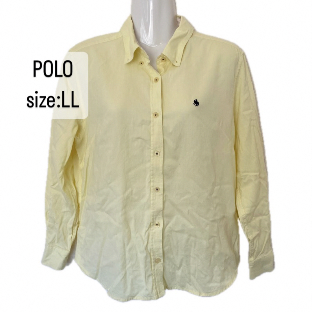 POLO RALPH LAUREN(ポロラルフローレン)のPOLO    長袖　シャツ　ブラウス　黄色　イエロー　LL メンズのトップス(Tシャツ/カットソー(七分/長袖))の商品写真