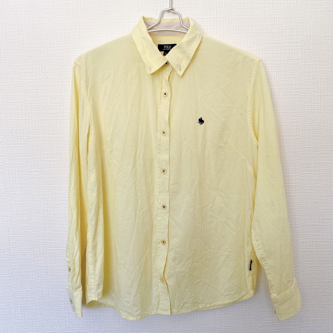 POLO RALPH LAUREN(ポロラルフローレン)のPOLO    長袖　シャツ　ブラウス　黄色　イエロー　LL メンズのトップス(Tシャツ/カットソー(七分/長袖))の商品写真