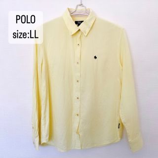 ポロラルフローレン(POLO RALPH LAUREN)のPOLO    長袖　シャツ　ブラウス　黄色　イエロー　LL(Tシャツ/カットソー(七分/長袖))