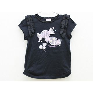 メゾピアノ(mezzo piano)の【夏物 新入荷!】▲メゾピアノ/mezzo piano▲140cm 半袖Tシャツ/半袖カットソー 黒【中古】子供服 キッズ kids ジュニア 女の子 夏 tops 114042(Tシャツ/カットソー)