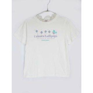 メゾピアノ(mezzo piano)の【夏物 新入荷!】[メゾピアノ/mezzo piano]150cm 半袖Tシャツ/半袖カットソー 白 襟取外し可 '22年製【中古】子供服 キッズ kids ジュニア 女の子 614042(Tシャツ/カットソー)