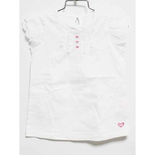 ミキハウス(mikihouse)の【夏物 新入荷!】新品 未使用品‡ミキハウス/mikihouse‡100cm 半袖Tシャツ/半袖カットソー/ノースリーブ 白 子供服 キッズ kids 女の子 夏 tops 614042(Tシャツ/カットソー)