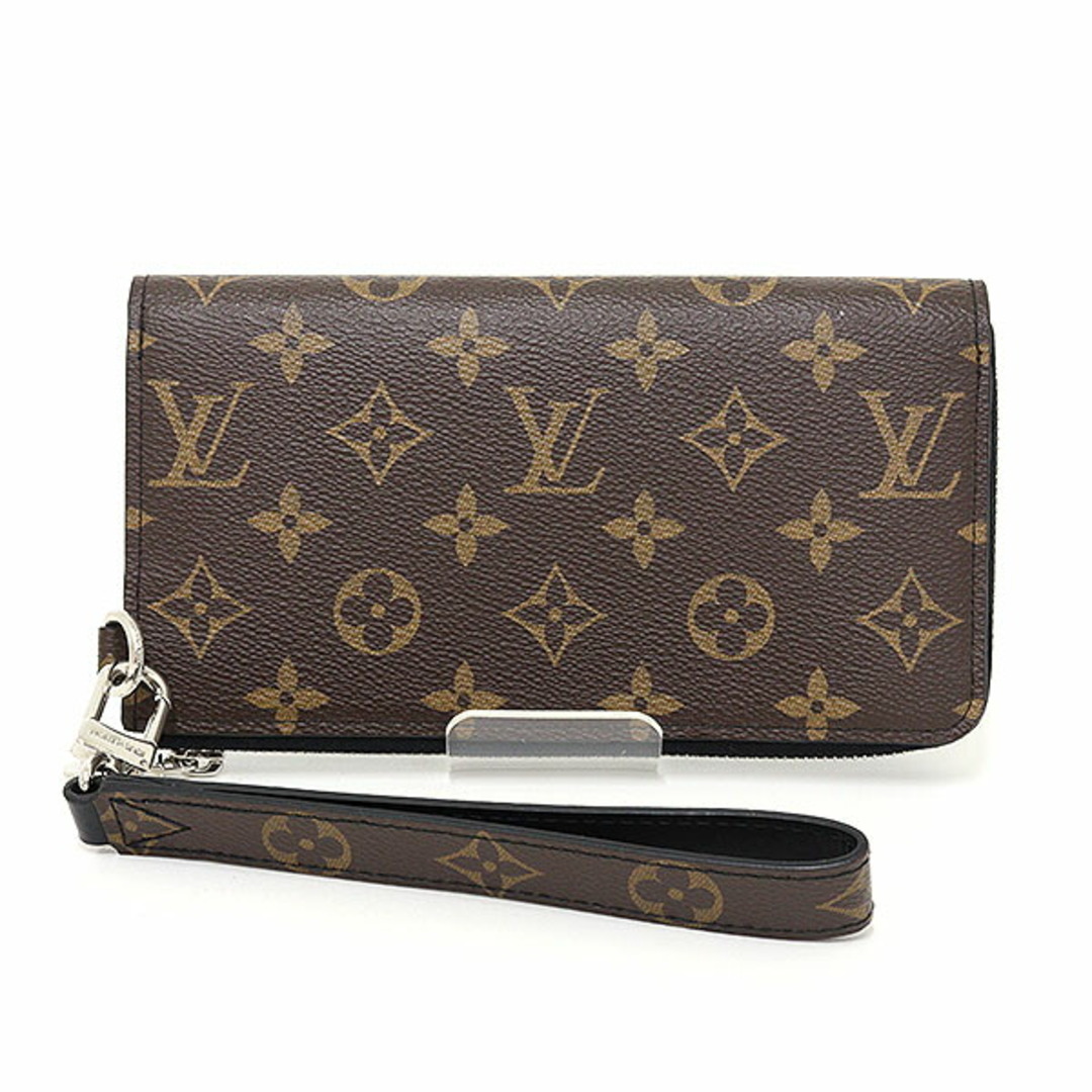 LOUIS VUITTON(ルイヴィトン)のルイヴィトン ジッピー・ドラゴンヌ モノグラム･キャンバス/タイガ･レザー 茶/黒 M69407 長財布 Sランク【中古】 メンズのファッション小物(折り財布)の商品写真