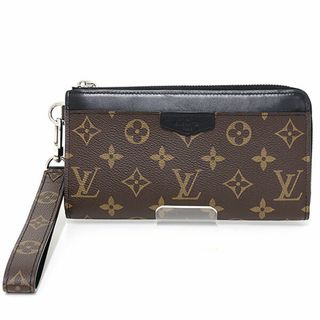 ルイヴィトン(LOUIS VUITTON)のルイヴィトン ジッピー・ドラゴンヌ モノグラム･キャンバス/タイガ･レザー 茶/黒 M69407 長財布 Sランク【中古】(折り財布)