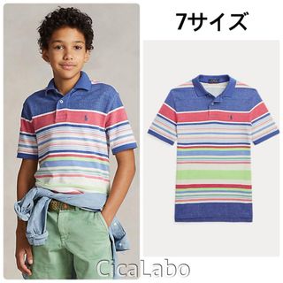 ラルフローレン(Ralph Lauren)の【新品】ラルフローレン ポロシャツ ストライプ 7 (Tシャツ/カットソー)