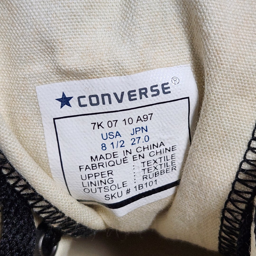 CONVERSE(コンバース)のCONVERSE ALL STAR クロコ ハイカット 27cm 8 1/2 黒 メンズの靴/シューズ(スニーカー)の商品写真