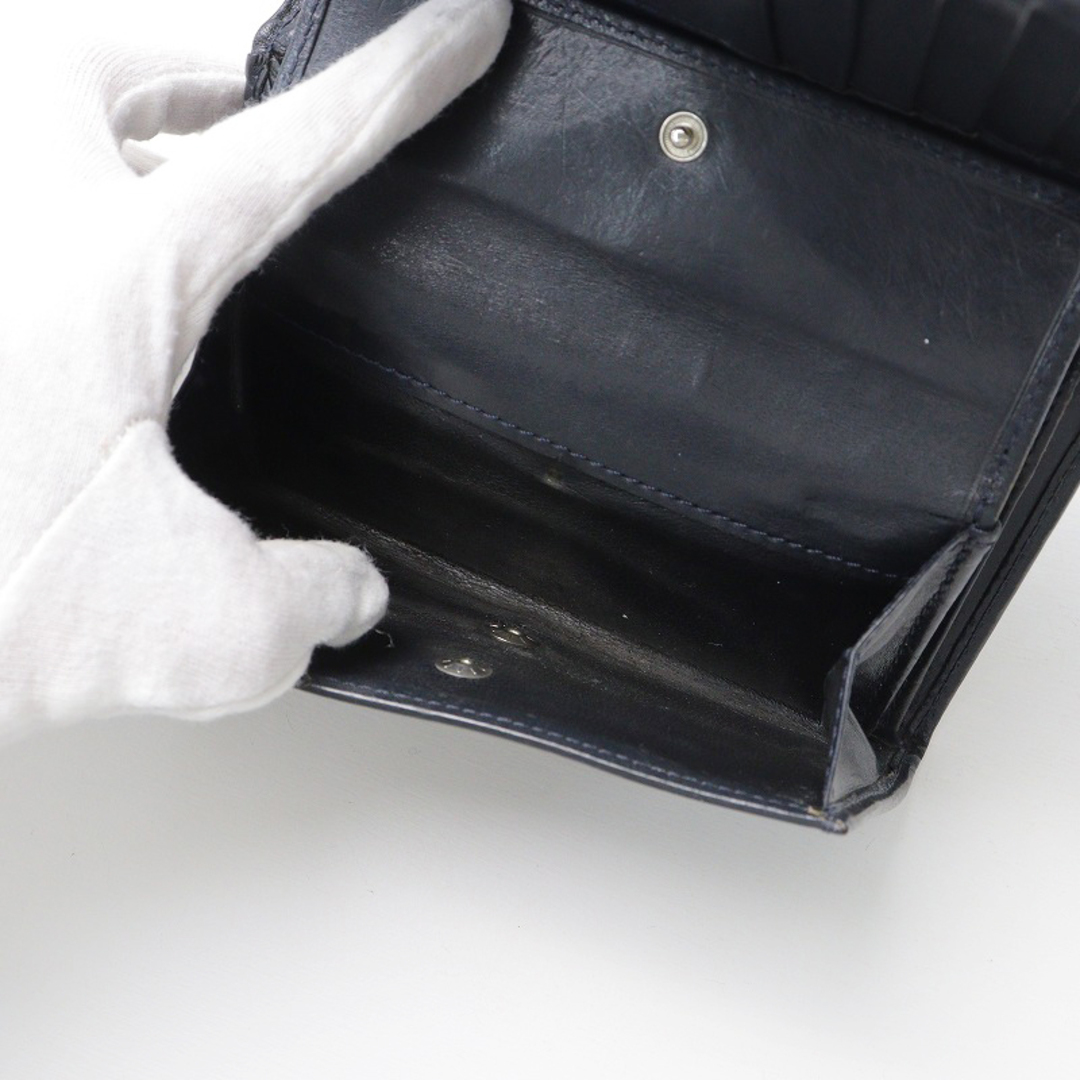 イタリア製 ヒロフ HIROFU レザー二つ折り財布/ブラック ウォレット 長財布 【2400013803755】 レディースのファッション小物(財布)の商品写真