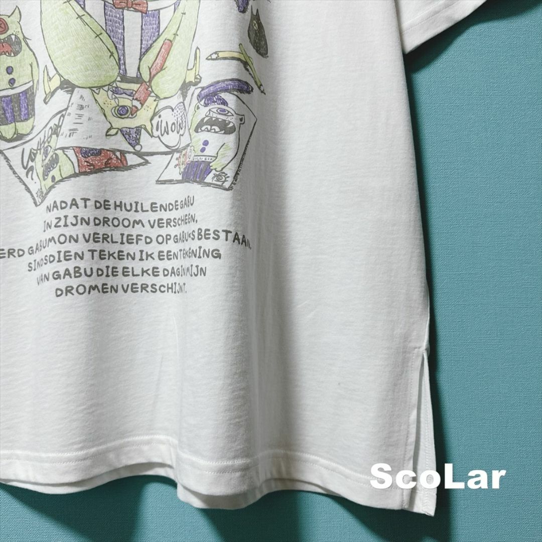 ScoLar(スカラー)の【ScoLar】スカラー 夢見るガブモンと執事 ビックTシャツ タグ付未使用 レディースのトップス(Tシャツ(半袖/袖なし))の商品写真