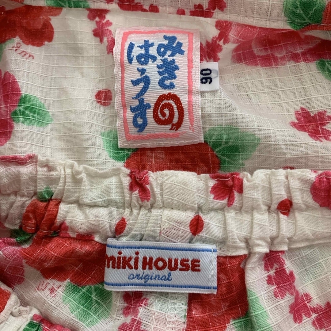 mikihouse(ミキハウス)のミキハウス　90 浴衣　甚兵 キッズ/ベビー/マタニティのキッズ服女の子用(90cm~)(甚平/浴衣)の商品写真