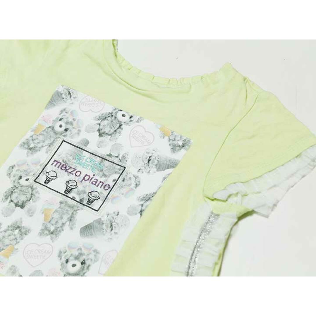 mezzo piano(メゾピアノ)の【夏物 新入荷!】‡メゾピアノ/mezzo piano‡100cm 半袖Tシャツ/半袖カットソー グリーン系【中古】子供服 キッズ kids 女の子 夏 tops 614042 キッズ/ベビー/マタニティのキッズ服女の子用(90cm~)(Tシャツ/カットソー)の商品写真