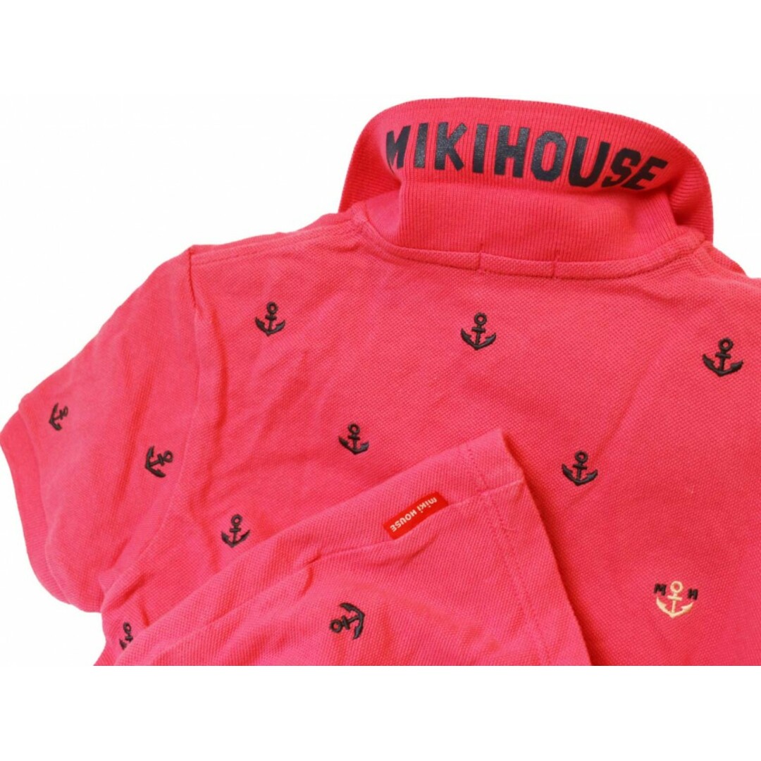 mikihouse(ミキハウス)の【夏物 新入荷!】[ミキハウス/mikihouse]120cm 半袖ポロシャツ ピンク×紺【中古】子供服 キッズ kids 男の子 女の子 夏 tops 614042 キッズ/ベビー/マタニティのベビー服(~85cm)(シャツ/カットソー)の商品写真