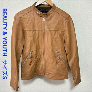 ビューティアンドユースユナイテッドアローズ(BEAUTY&YOUTH UNITED ARROWS)のビューティーアンドユース ヤギ革 シングルライダースジャケット S(ライダースジャケット)