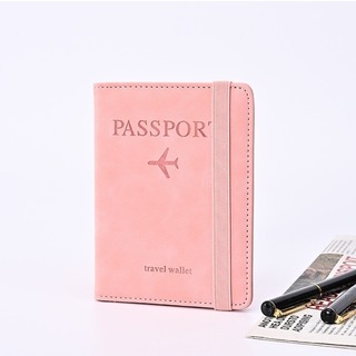 ★即購入OK★ パスポートケース ピンク 旅行 チケット カバー 紙幣 カード
