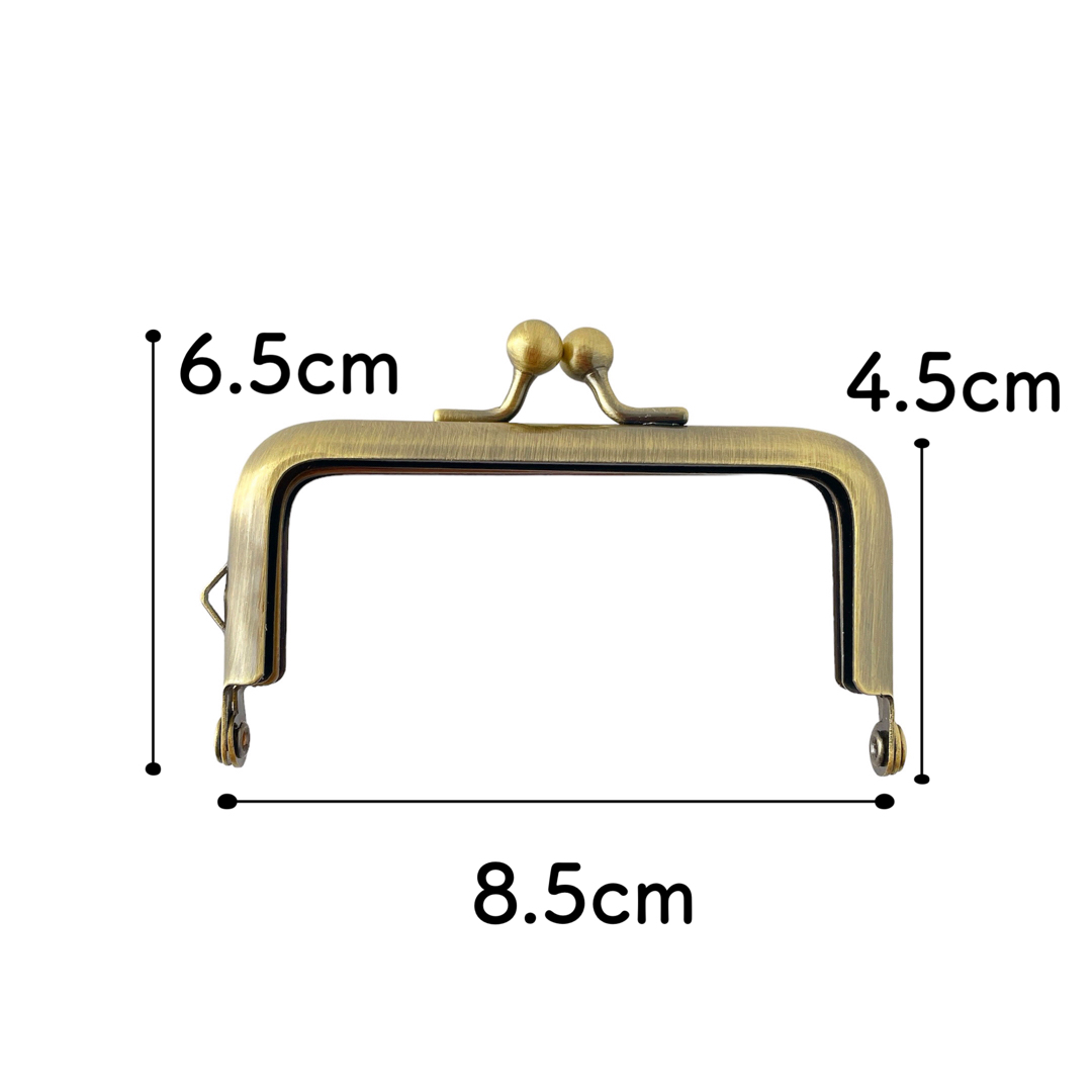 口金 幅 8.5cm アンティークゴールド 10個 角型 がま口 金具 ハンドメイドの素材/材料(各種パーツ)の商品写真