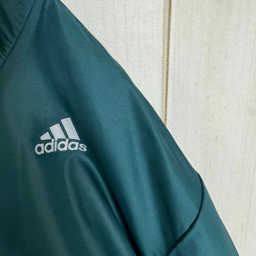 adidas(アディダス)の【希少カラー】　アディダス　ナイロンジャケット　セットアップ　バイカラー　深緑 メンズのジャケット/アウター(ナイロンジャケット)の商品写真