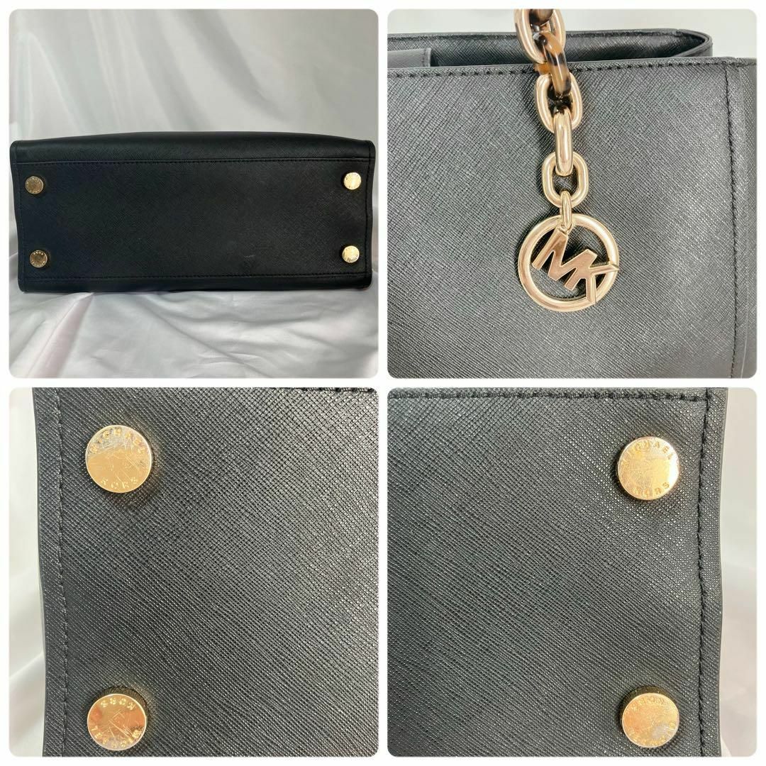 Michael Kors(マイケルコース)のマイケルコース　トートバッグ　黒　ブラック　美品　希少　通勤　フォーマル レディースのバッグ(トートバッグ)の商品写真