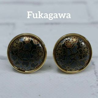 【匿名配送】Fukagawa 深川 カフス ゴールド 青(カフリンクス)