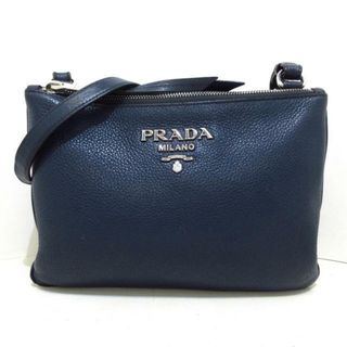 プラダ(PRADA)のPRADA(プラダ) ショルダーバッグ ロゴ 1BH046 ネイビー レザー(ショルダーバッグ)