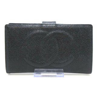 シャネル(CHANEL)のCHANEL(シャネル) 長財布 - 黒 キャビアスキン(財布)