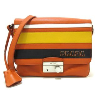 プラダ(PRADA)のPRADA(プラダ) ショルダーバッグ ロゴ BT0795 オレンジ×マルチ レザー(ショルダーバッグ)