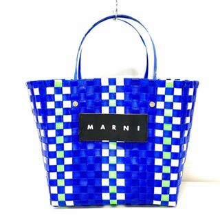 マルニ(Marni)のMARNI(マルニ) トートバッグ - ブルー×白×グリーン ビニール(トートバッグ)