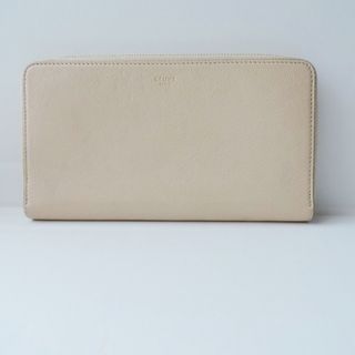 セリーヌ(celine)のCELINE(セリーヌ) 長財布 - ベージュ ラウンドファスナー レザー(財布)