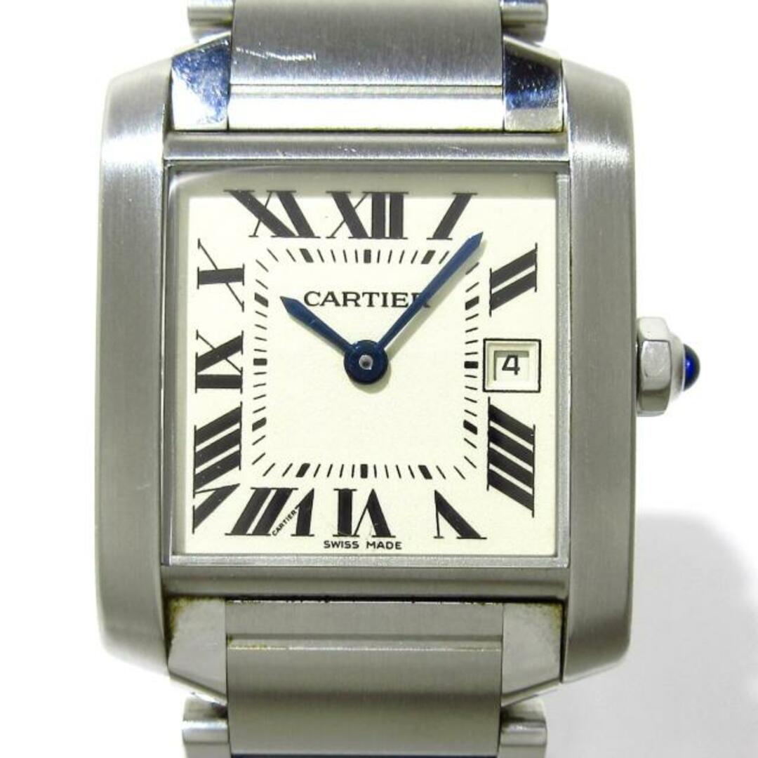 Cartier(カルティエ)のCartier(カルティエ) 腕時計 タンクフランセーズMM W51011Q3 ボーイズ SS 白 レディースのファッション小物(腕時計)の商品写真