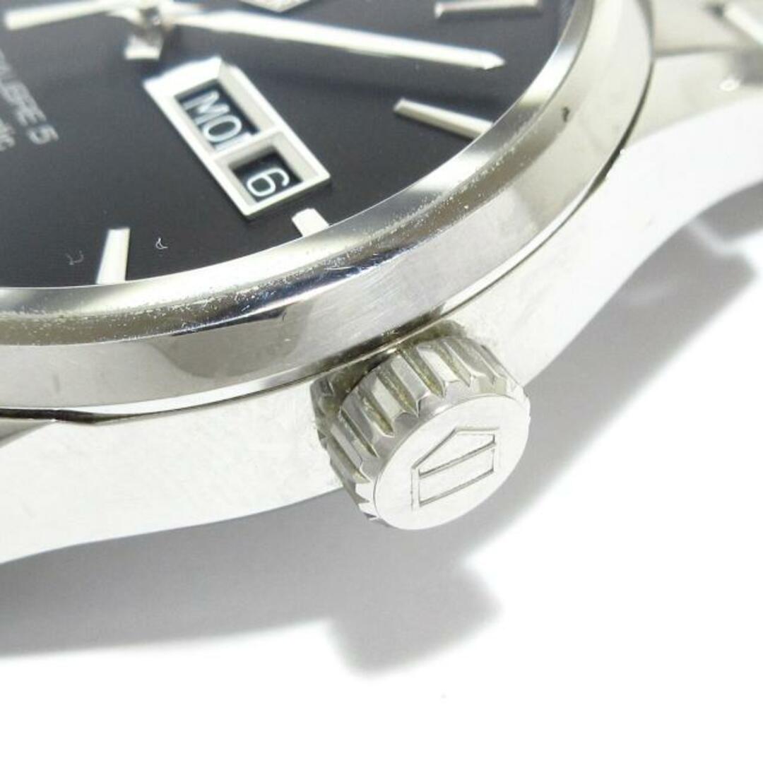 TAG Heuer(タグホイヤー)のTAG Heuer(タグホイヤー) 腕時計 カレラ キャリバー5 デイデイト WAR201A-1 メンズ SS/裏スケ 黒 メンズの時計(その他)の商品写真