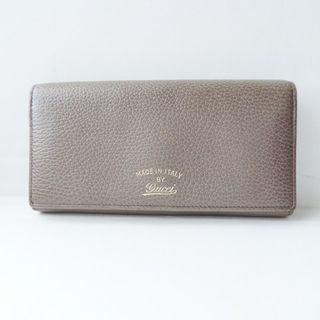 グッチ(Gucci)のGUCCI(グッチ) 長財布 スウィング 354498 グレージュ レザー(財布)