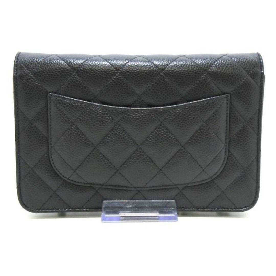 CHANEL(シャネル)のCHANEL(シャネル) 財布美品  マトラッセ AP0250 黒 チェーンウォレット/ゴールド金具 キャビアスキン レディースのファッション小物(財布)の商品写真