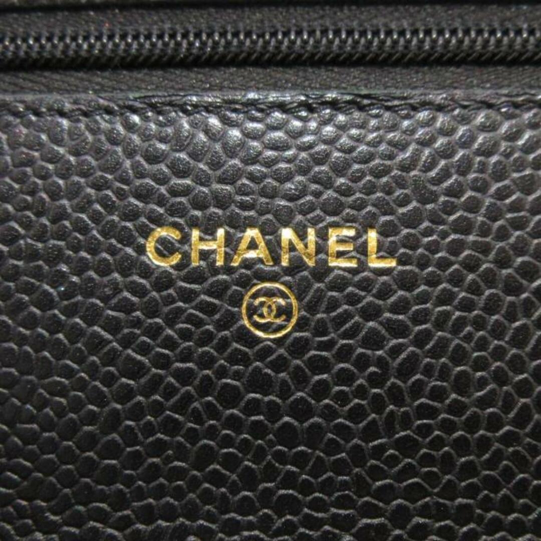 CHANEL(シャネル)のCHANEL(シャネル) 財布美品  マトラッセ AP0250 黒 チェーンウォレット/ゴールド金具 キャビアスキン レディースのファッション小物(財布)の商品写真