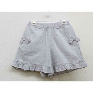 ベベ(BeBe)の【春夏物 新入荷!】▼ベベ/BeBe▼140cm キュロットスカート/キュロットパンツ/ショートパンツ グレー×白 【中古】 子供 キッズ kids ジュニア 女の子 bottoms 春夏 904042(その他)