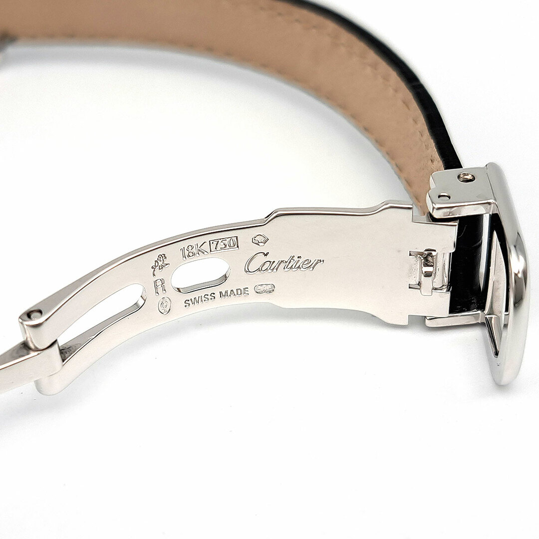 Cartier(カルティエ)のカルティエ タンク アロンジェ ラニエール ダイヤベゼル WB302651 クオーツ ホワイトゴールド レディース CARTIER 【中古】 【時計】 レディースのファッション小物(腕時計)の商品写真