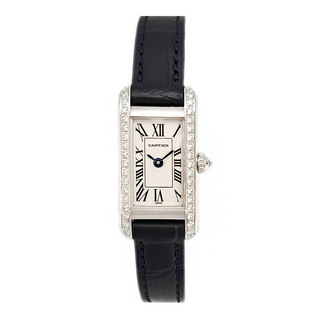 カルティエ(Cartier)のカルティエ タンク アロンジェ ラニエール ダイヤベゼル WB302651 クオーツ ホワイトゴールド レディース CARTIER 【中古】 【時計】(腕時計)
