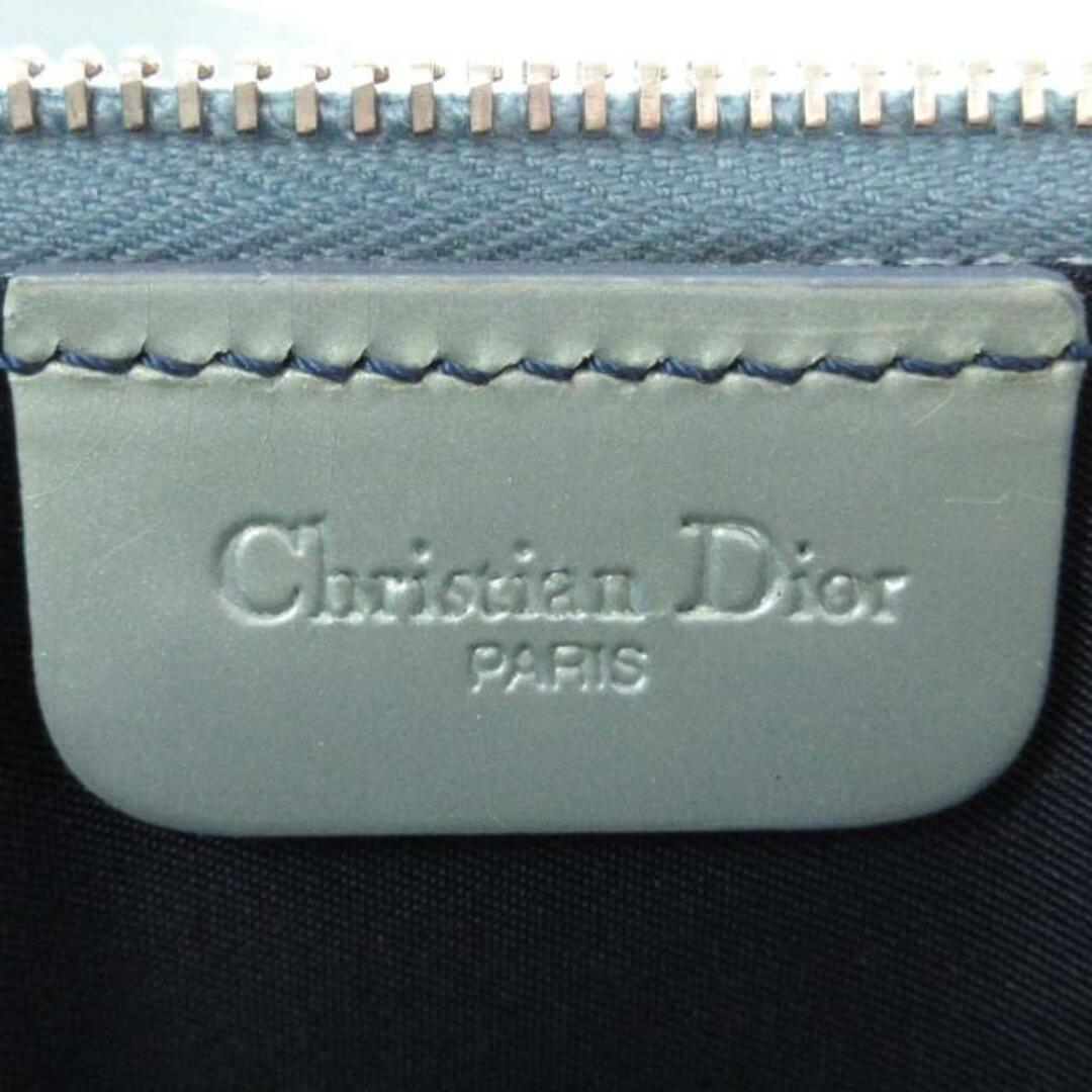 Christian Dior(クリスチャンディオール)のDIOR/ChristianDior(ディオール/クリスチャンディオール) ハンドバッグ レディース サドルポーチ ライトブルー スエード×エナメル（レザー） レディースのバッグ(ハンドバッグ)の商品写真