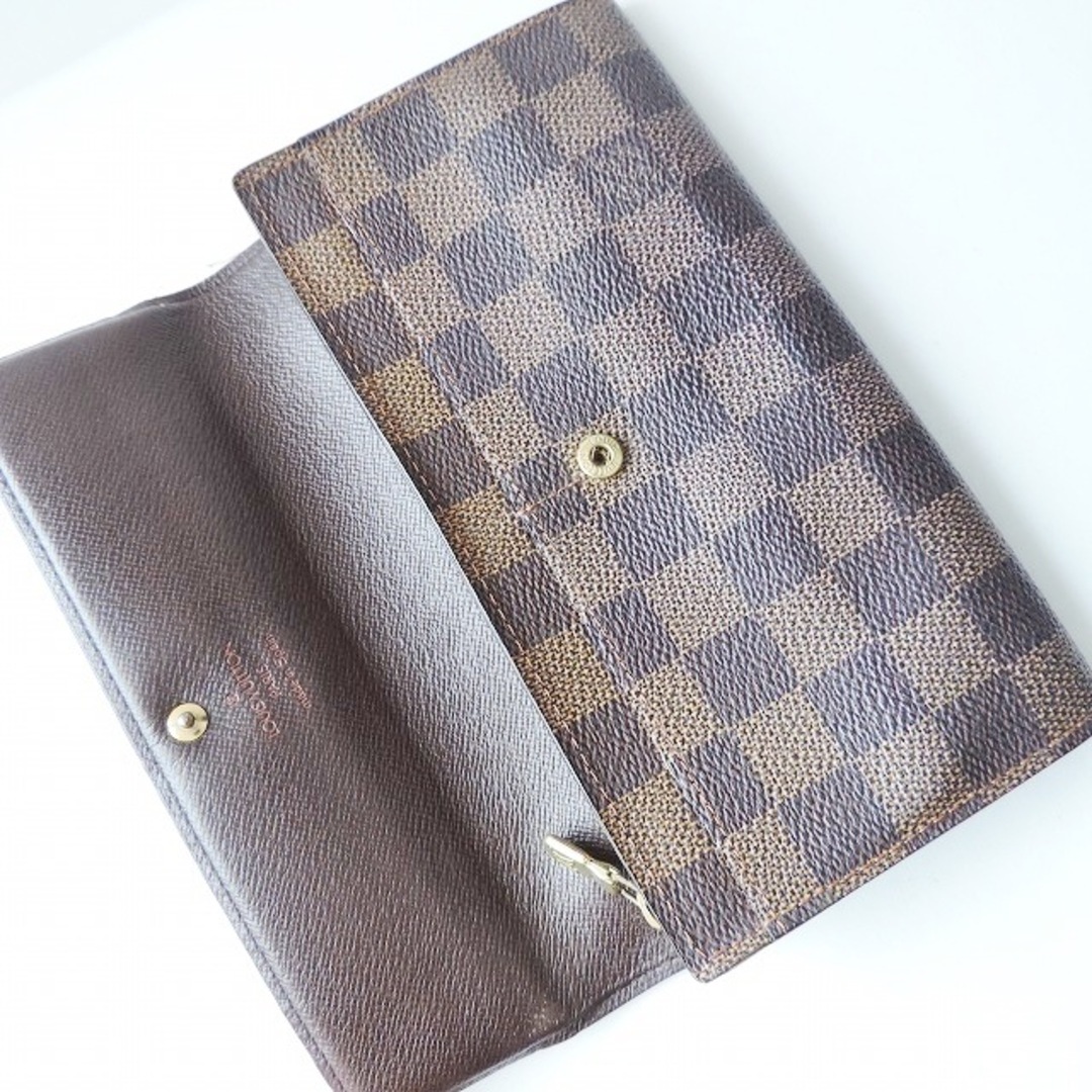 LOUIS VUITTON(ルイヴィトン)のLOUIS VUITTON(ルイヴィトン) 長財布 ダミエ ポシェットポルトモネカルトクレディ N61725 エベヌ ダミエキャンバス レディースのファッション小物(財布)の商品写真