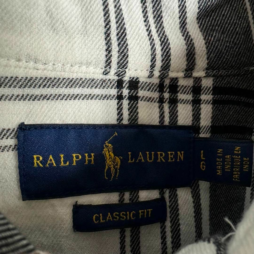 Ralph Lauren(ラルフローレン)の【希少素材】　ラルフローレン　BDシャツ　ネルシャツ　インド綿　オーバーチェック レディースのトップス(シャツ/ブラウス(長袖/七分))の商品写真