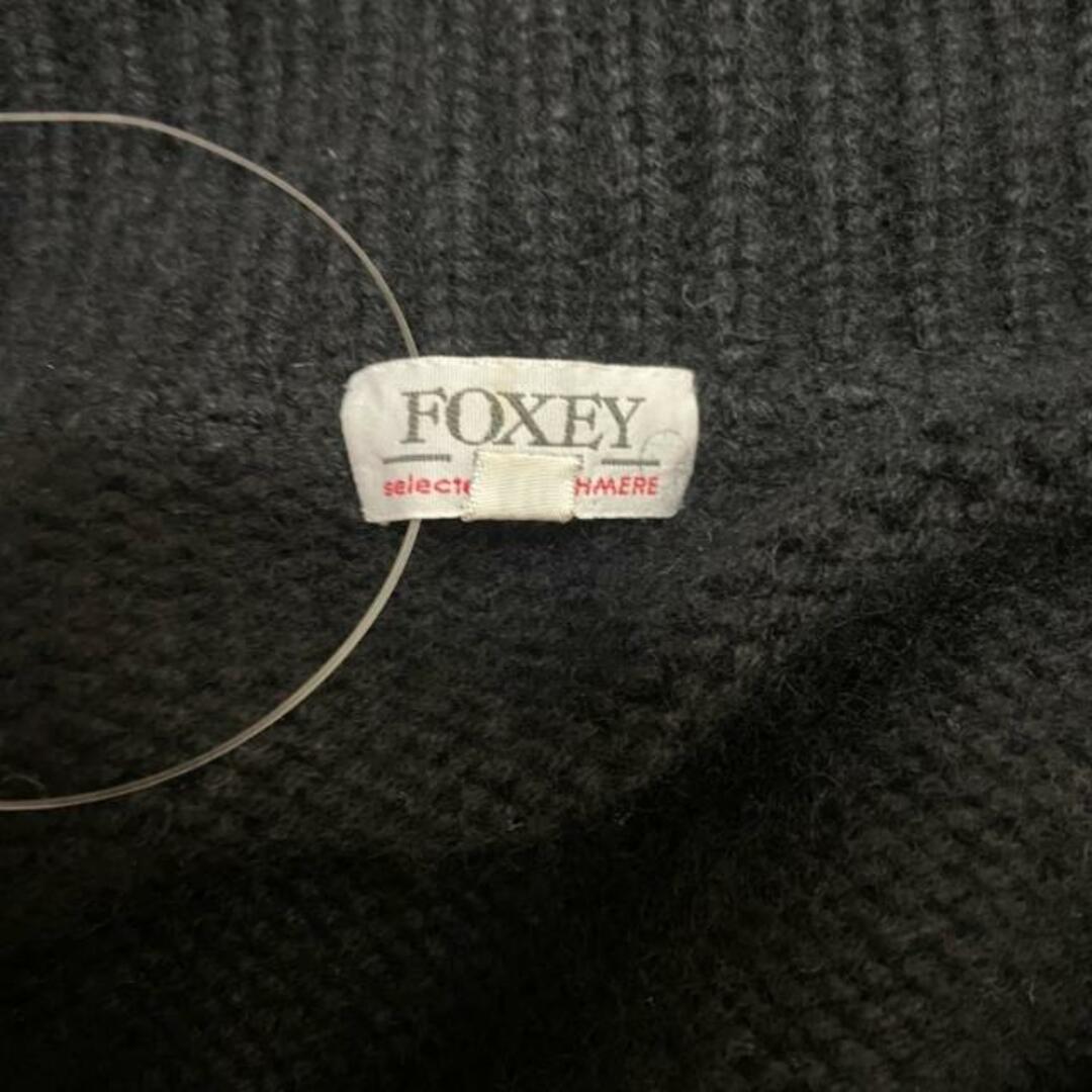 FOXEY(フォクシー)のFOXEY(フォクシー) 長袖セーター サイズ40 M レディース - 黒 カシミヤ レディースのトップス(ニット/セーター)の商品写真